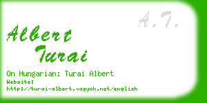 albert turai business card